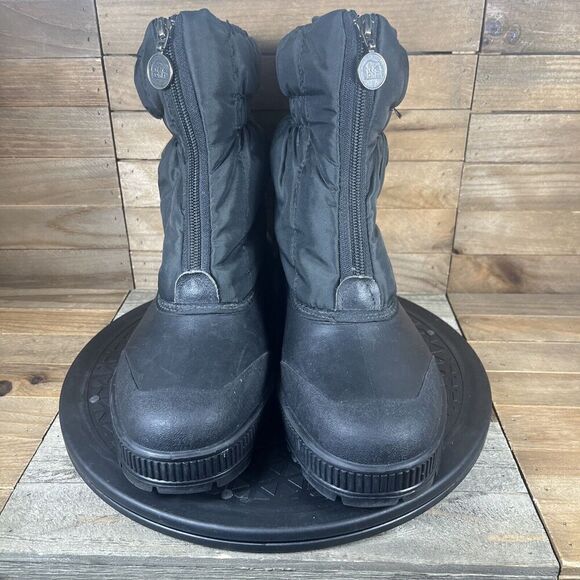 Sorel Womens Size US 8 Black Waterproof Zip Up Snow Boots Winter Rubber - Picture 2 of 10